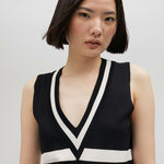 Top in maglia bicolore LS2515057 1NB LOLA 