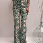 Pantalone stampa geometrica logata - Elisabetta Franchi PA00826E2 AT5 ELISABETTA FRANCHI 