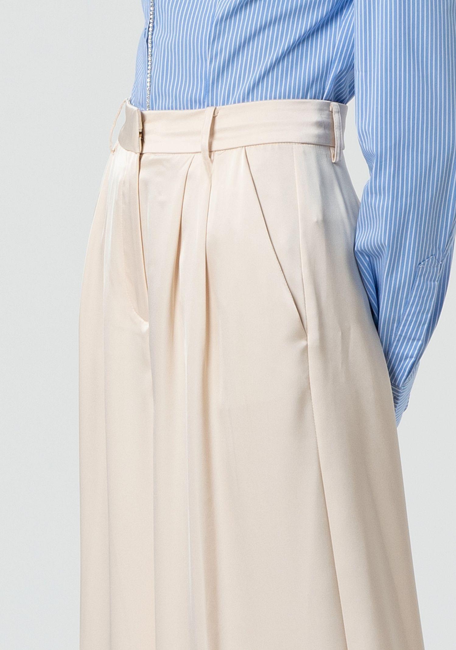 Pantaloni a palazzo in raso FR25SV3002W41101 251 FRACOMINA 