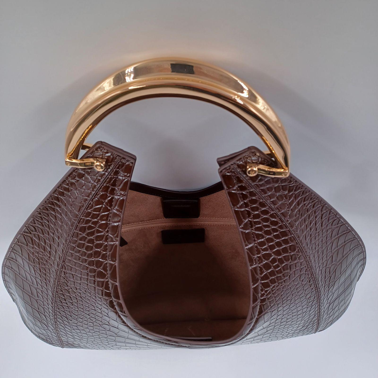 Borsa Hobo grande con manico gioiello - Elisabetta Franchi BS27A56E2 EA3 ELISABETTA FRANCHI 