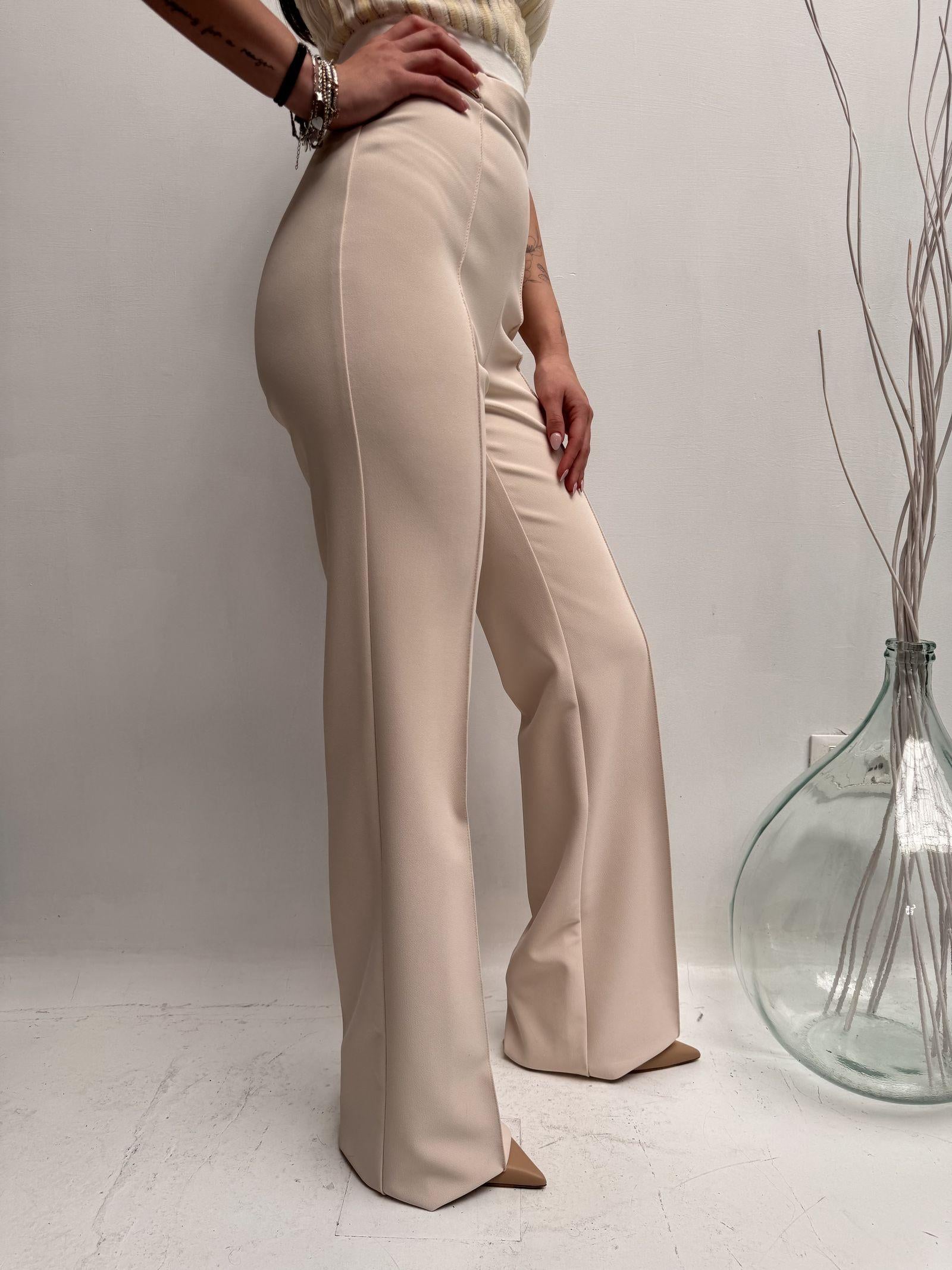Pantalone con placca oro - Elisabetta Franchi PA00436E2 193 ELISABETTA FRANCHI 