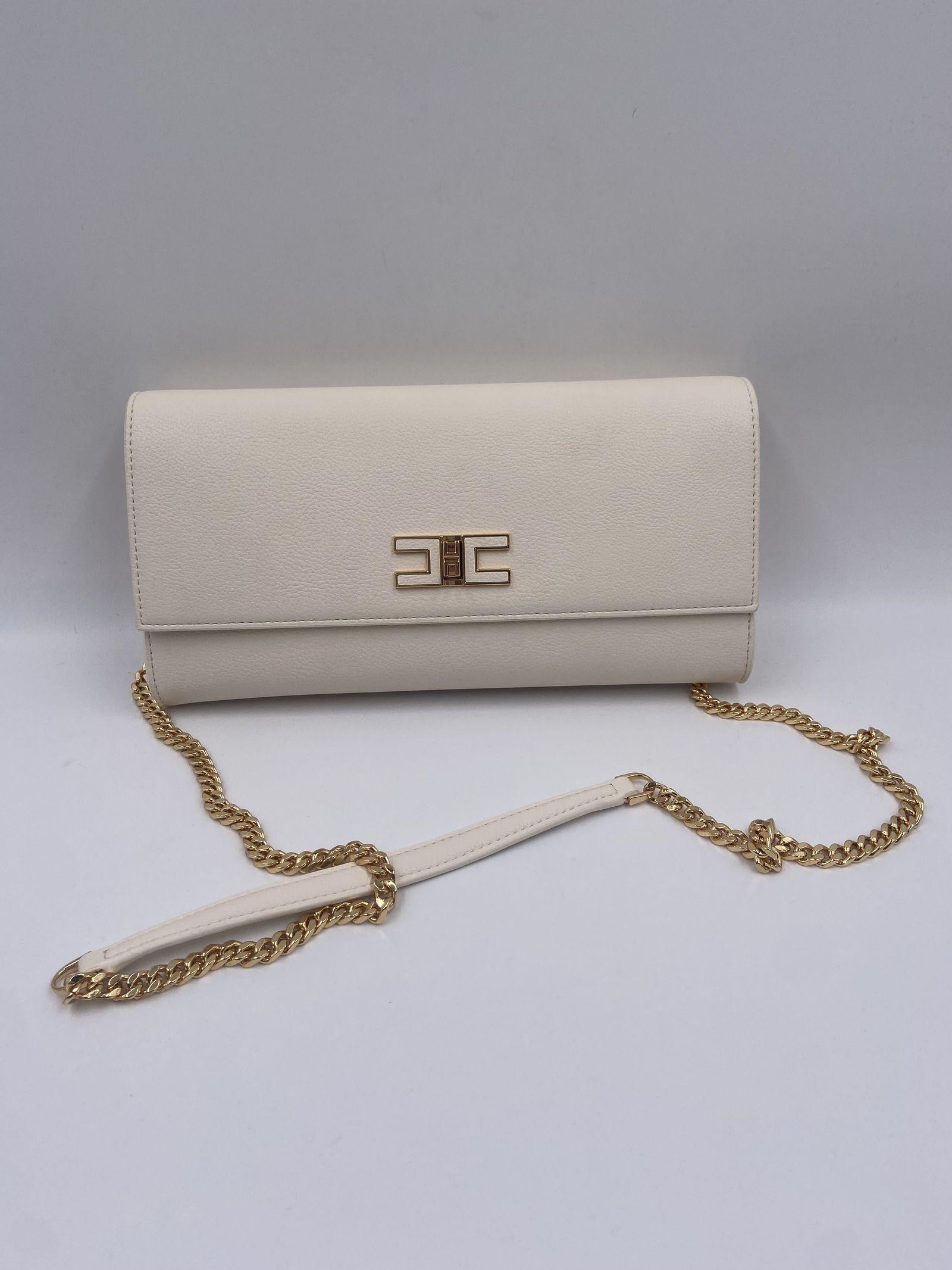 Baguette con tracolla e placca logo - Elisabetta Franchi BS32A51E2 193 ELISABETTA FRANCHI 