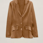 Giacca monopetto in satin IROM12D8 04 CARLA G. 