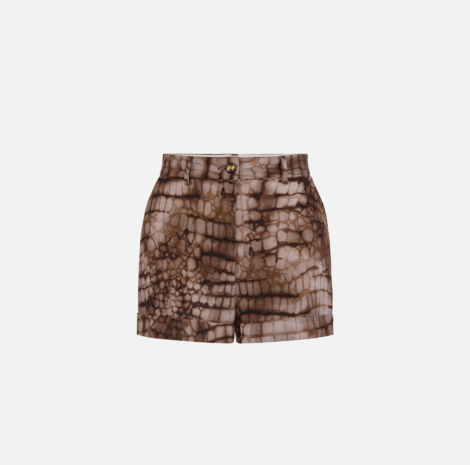 Shorts stampa alligatore - Elisabetta Franchi SH00361E2 644 ELISABETTA FRANCHI 