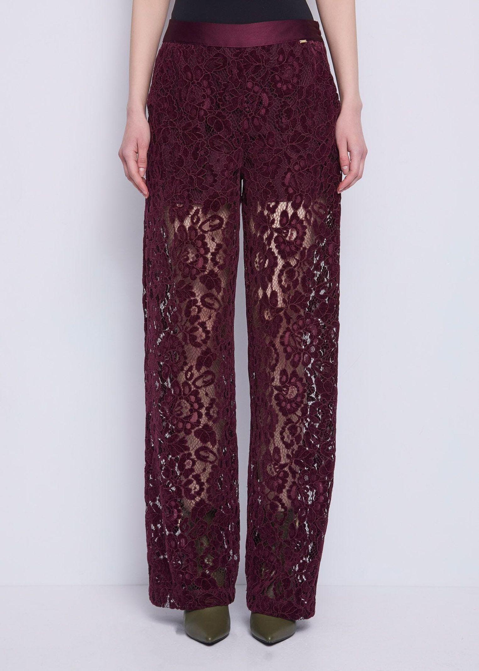 Pantaloni in pizzo floreale 521FD25004 2434 GAUDI' 