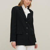 Giacca monopetto in crepe satin