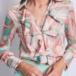 Camicia rouches satinata 511FD45004 51103801 GAUDI' 