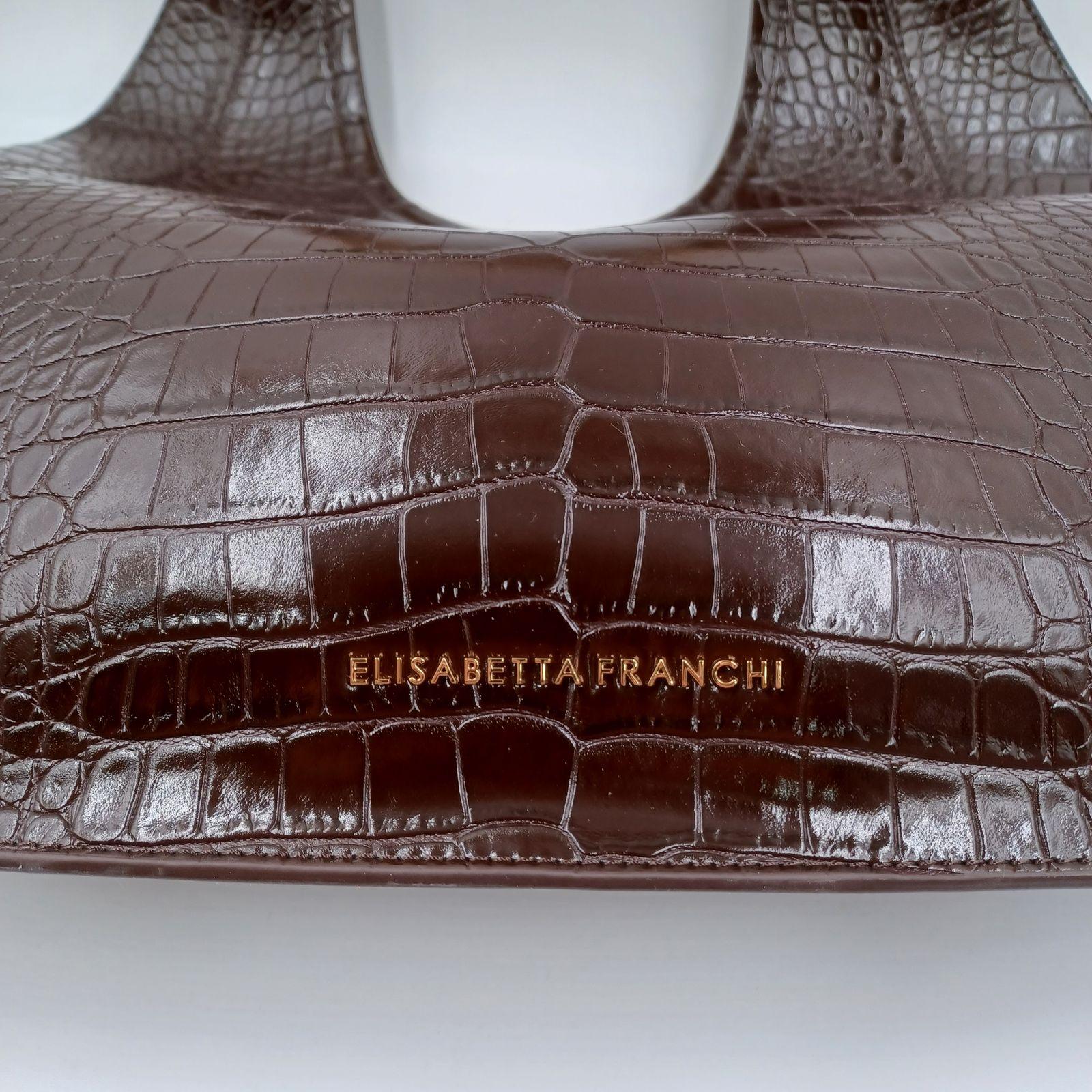Borsa Hobo grande con manico gioiello - Elisabetta Franchi BS27A56E2 EA3 ELISABETTA FRANCHI 