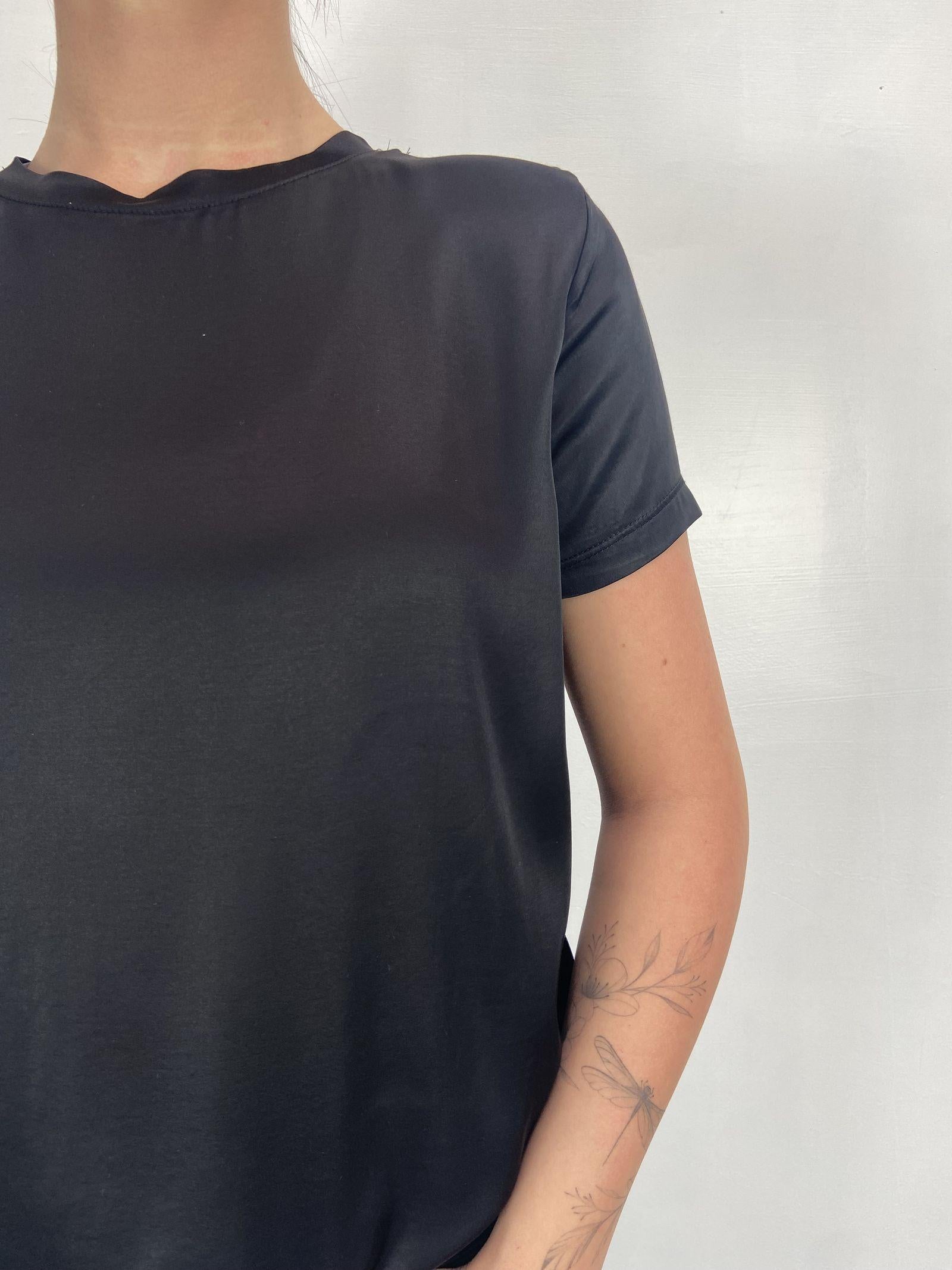 T-shirt lucida girocollo MM203633 NERO OFELIA 