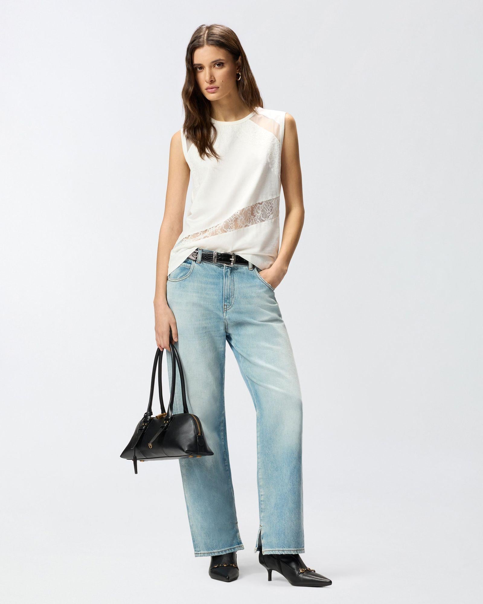 Top in pizzo 106291A335 Z05 PINKO 