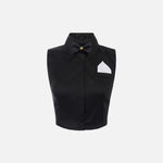 Camicia cropped con papillon - Elisabetta Franchi CA10556E2 110 ELISABETTA FRANCHI 