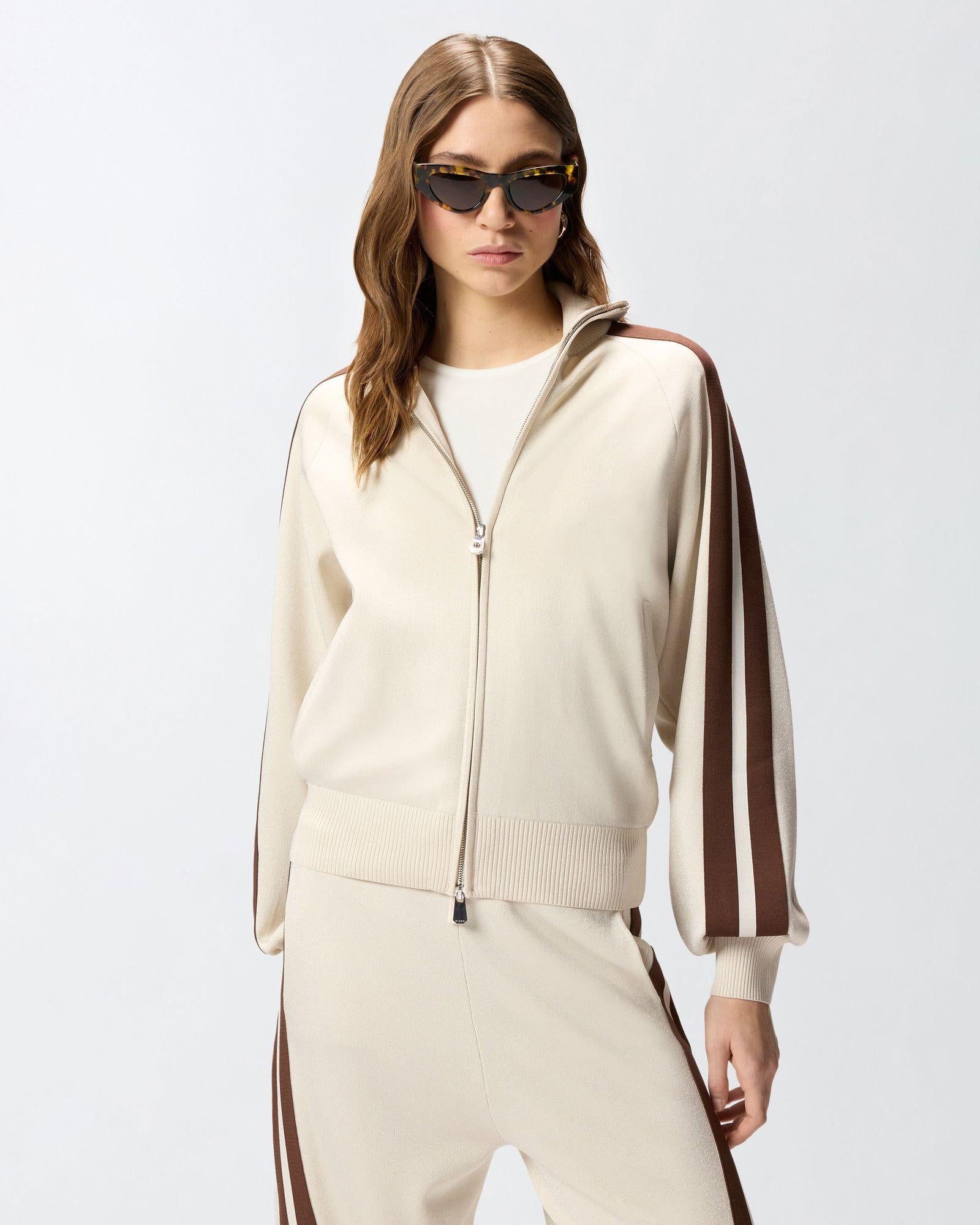 Felpa con zip 106336A34D C44 PINKO 