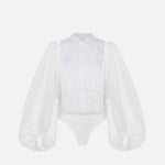 Camicia body in organza con plastron BC00846E2 360 ELISABETTA FRANCHI 
