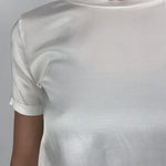 T-shirt lucida girocollo MM203633 BIANCO OFELIA 