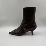 Stivaletto  moro con cinturini 9559 MORO SPAZIO MODA 