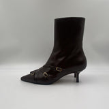 Stivaletto  moro con cinturini 9559 MORO SPAZIO MODA 