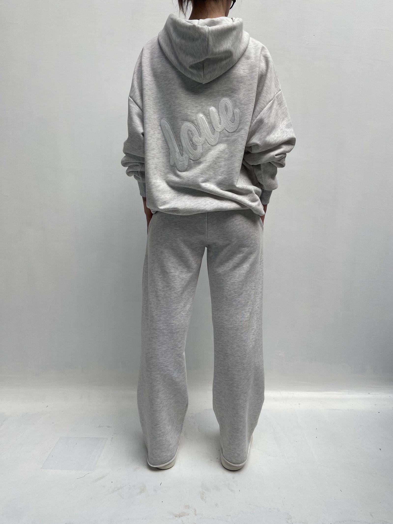 Felpa con cappuccio A1266 GRIGIO OFELIA 