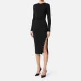 Abito in maglia con gemelli gioiello - Elisabetta Franchi AM28S57E2 110 ELISABETTA FRANCHI 