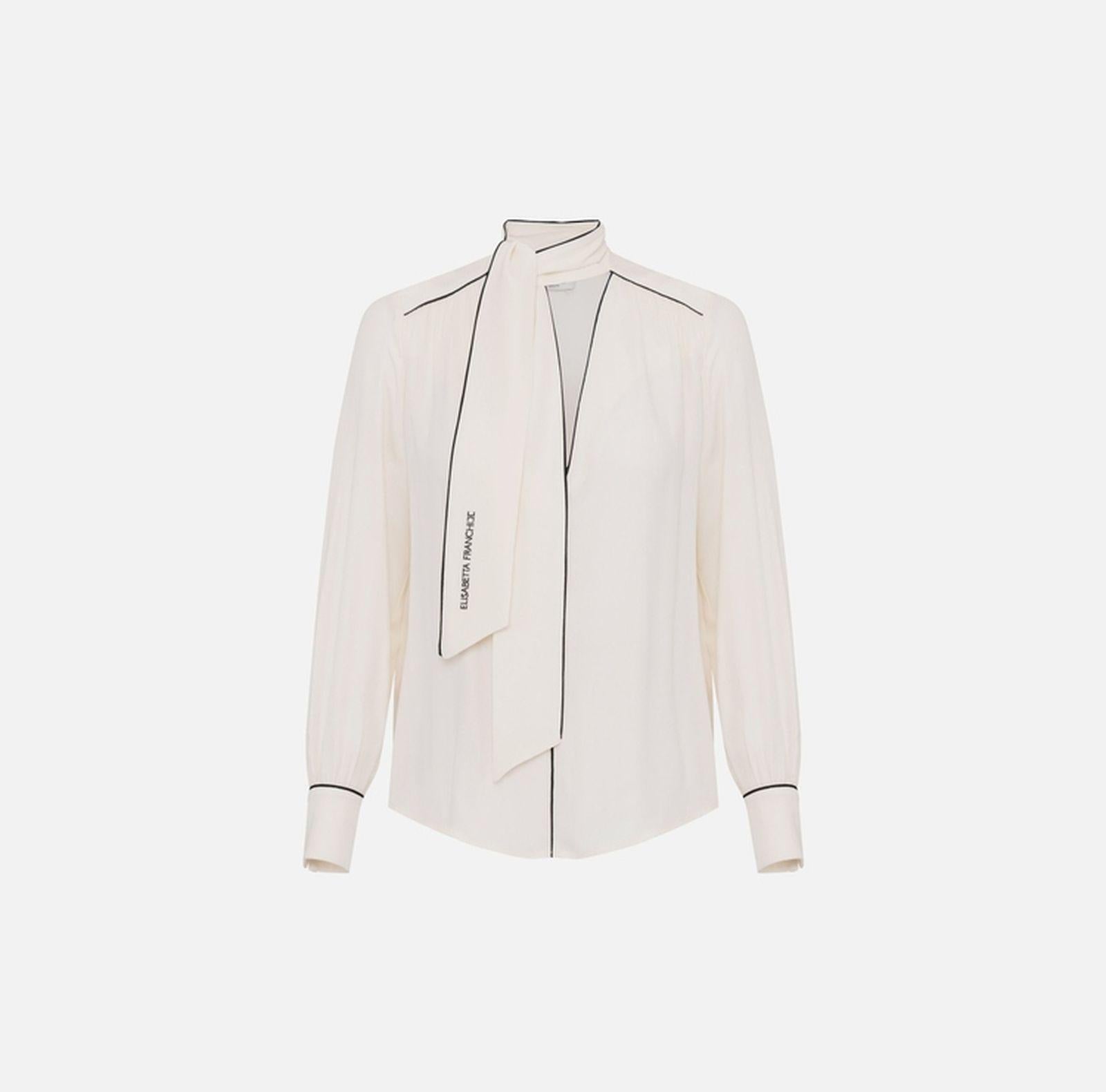 Camicia con sciarpa - Elisabetta Franchi CA10451E2 E84 ELISABETTA FRANCHI 