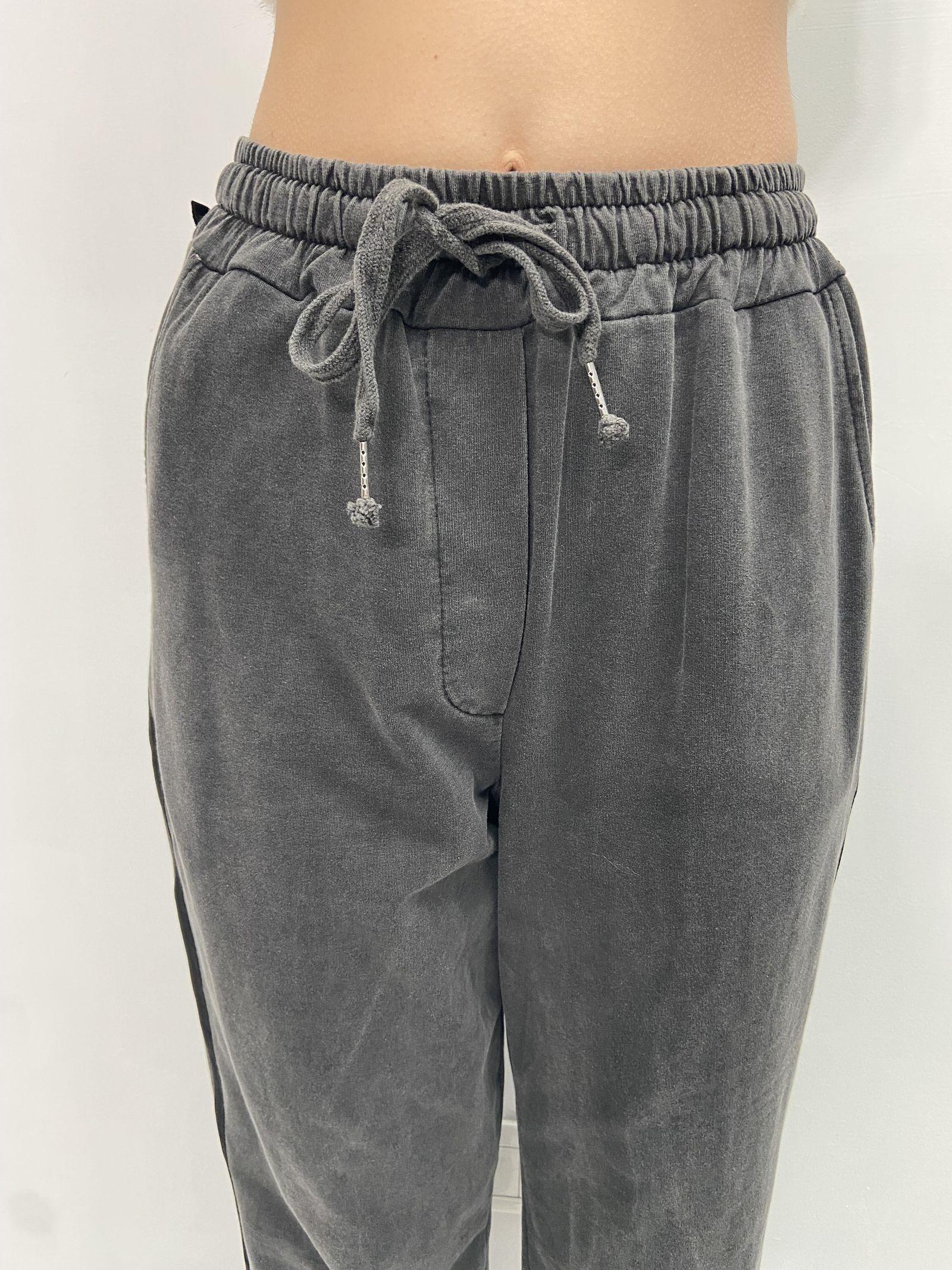 Pantalone con banda laterale 2558 ANTRACITE OFELIA 