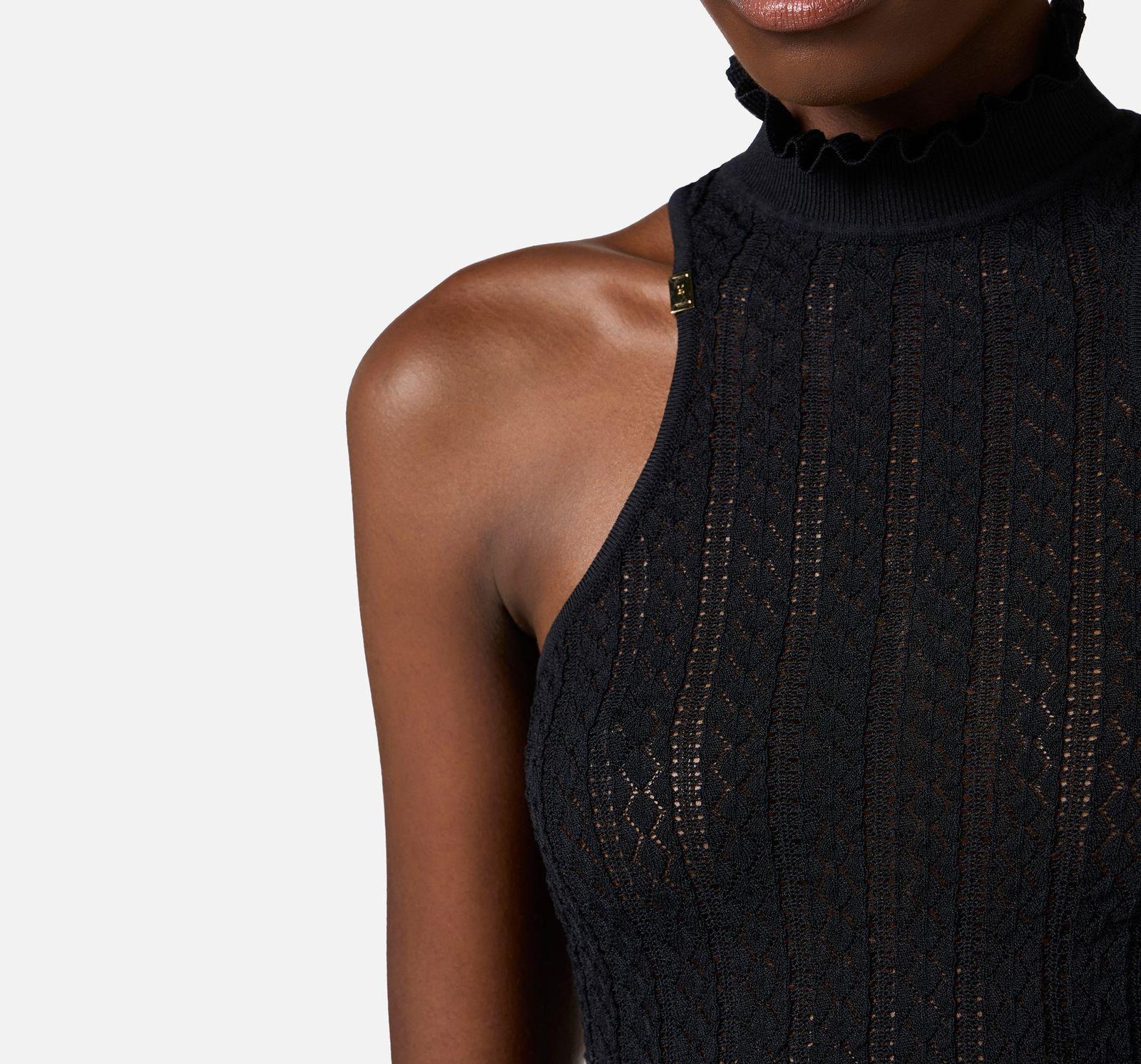 Top in punto pizzo - Elisabetta Franchi TK34T51E2 110 ELISABETTA FRANCHI 