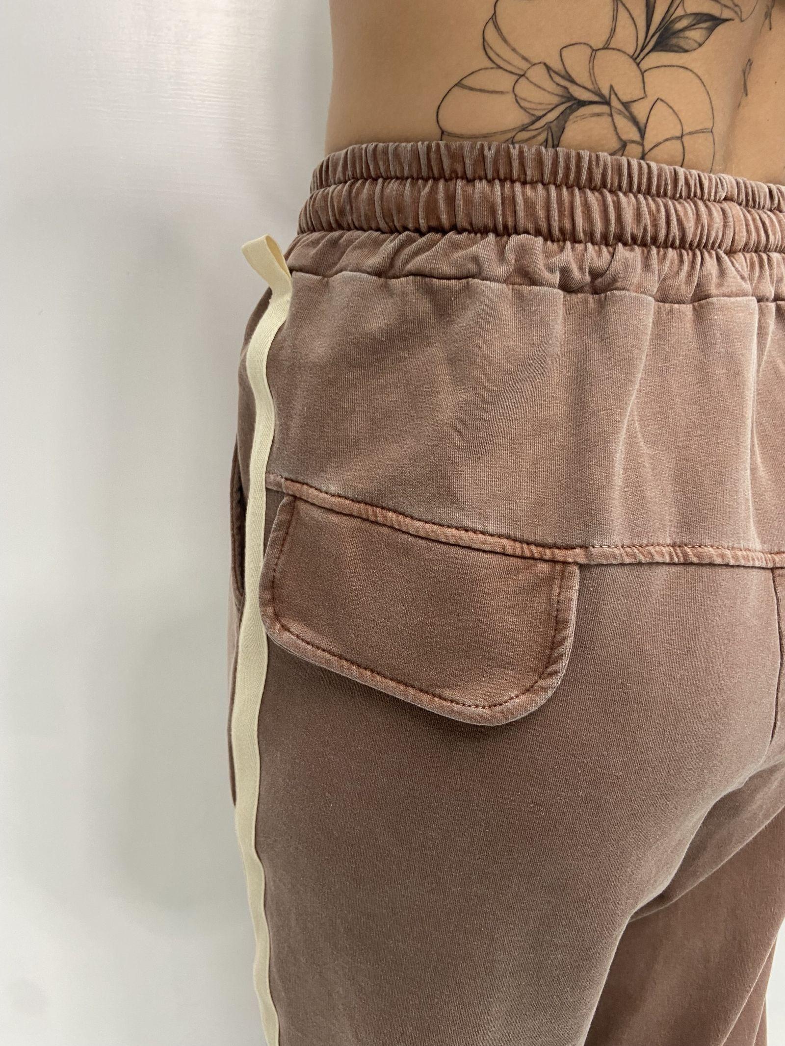 Pantalone con banda laterale 2558 CIOCCOLATO OFELIA 