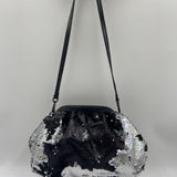Borsa hobo paillettes argento nero - Ofelia AR027P ARGENTO OFELIA 
