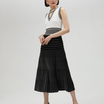 Abito in maglia effetto plissettato LS2516002 1BN LOLA 