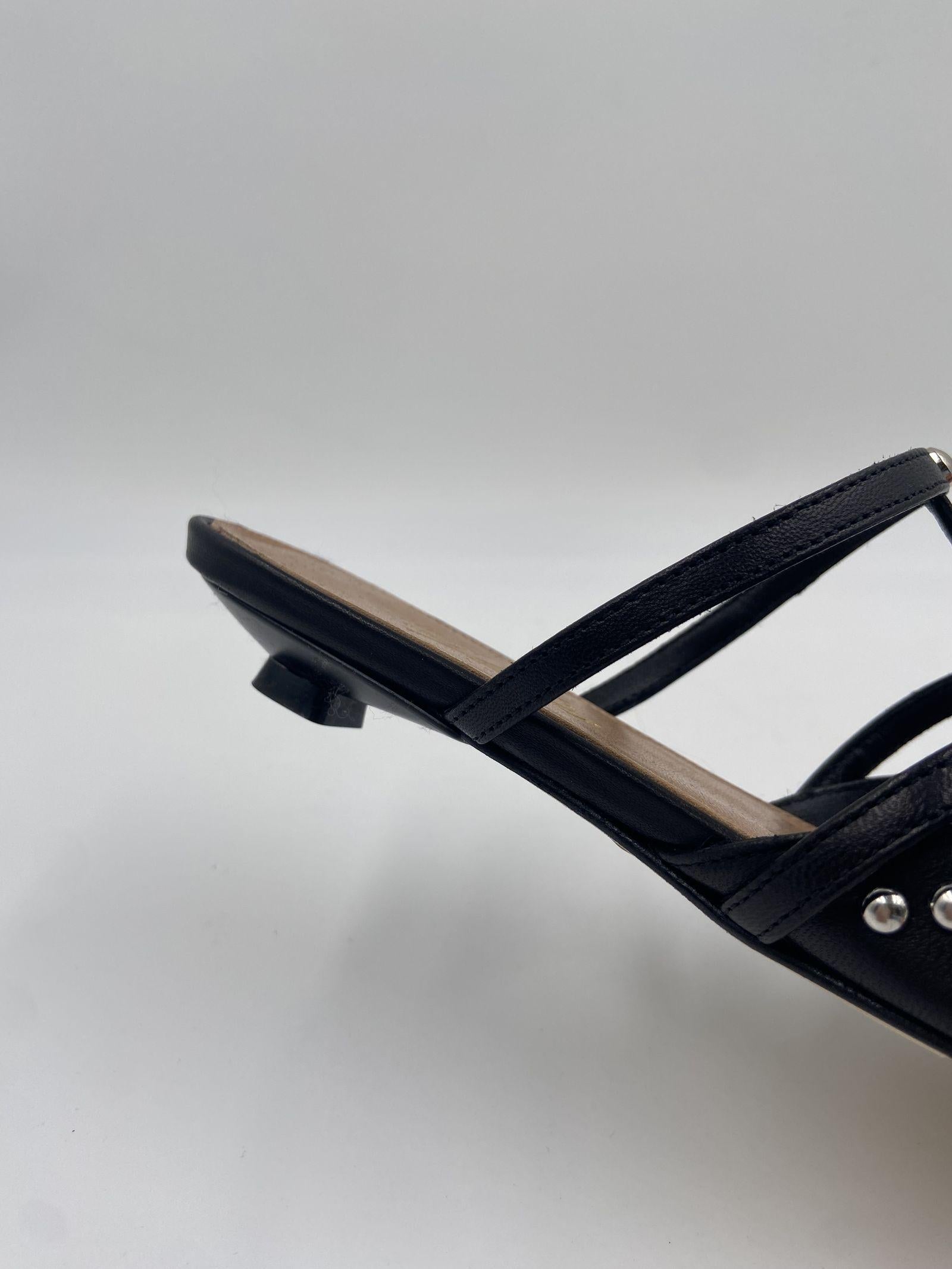 Scarpa bassa aperta con borchie 2569 NERO OFELIA 