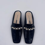 Sabot con perle e borchie 602 NERO CHIARINI 