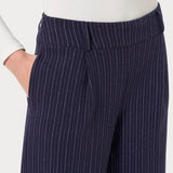 Pantalone carrot gessato con pinces