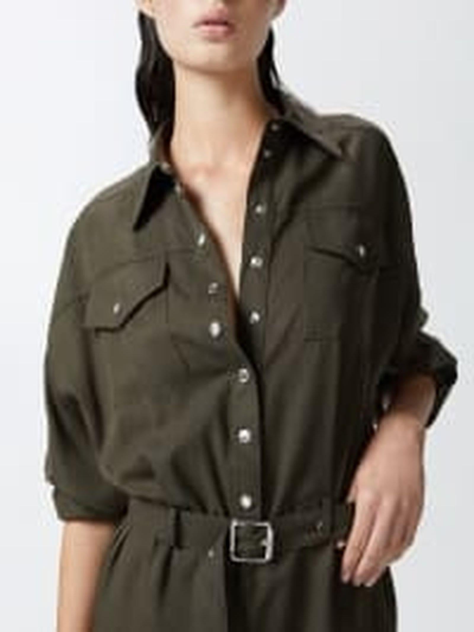 Abito midi chemisier con cintura - Pinko 104147-A24 X86 PINKO 