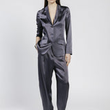 Pantalone in raso con pinces