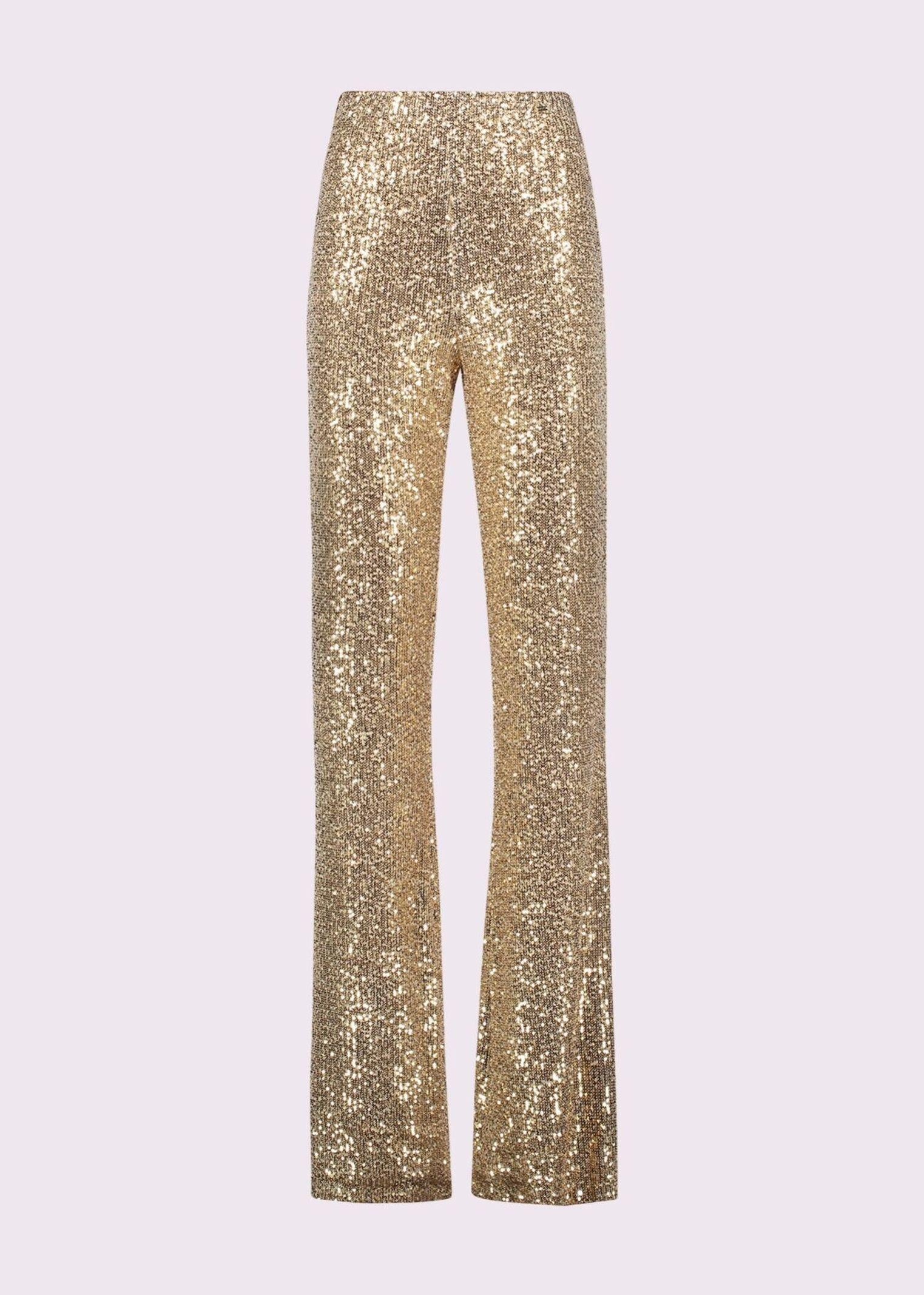 Pantalone vita alta con paillettes - Gaudi 511FD24003 2727 GAUDI' 