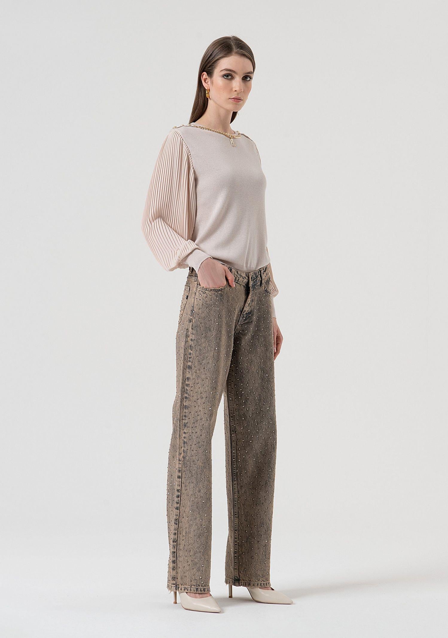 Jeans  flare con strass - Fracomina FR25WV2014D419R9 357 FRACOMINA 