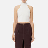 Top a costine con cuore - Elisabetta Franchi TK33S51E2 360 ELISABETTA FRANCHI 