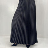 Gonna in raso plissè SK1183 NERO OFELIA 