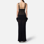 Abito Red Carpet con trasparenze - Elisabetta Franchi AM40Q51E2 110 ELISABETTA FRANCHI 