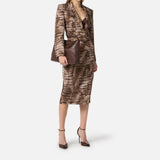 Giacca corta con stampa alligatore - Elisabetta Franchi GI20661E1 644 ELISABETTA FRANCHI 