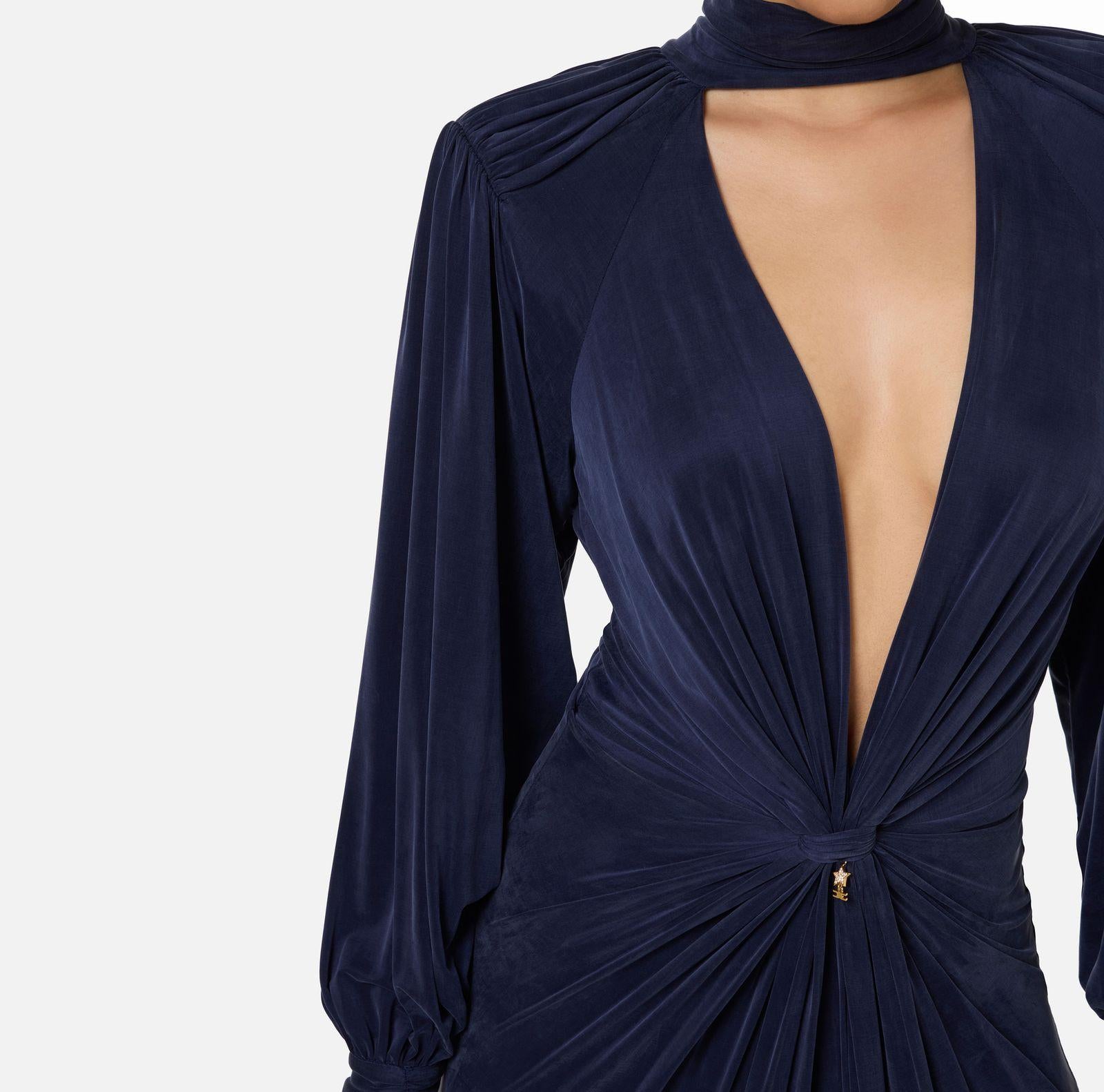 Abito red carpet in cupro con nodo AB68447E2 B75 ELISABETTA FRANCHI 