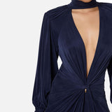 Abito red carpet in cupro con nodo AB68447E2 B75 ELISABETTA FRANCHI 