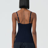 Top a canotta con strass