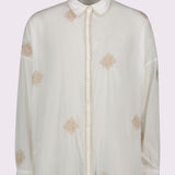 Camicia con ricami dorati