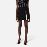 Gonna in crepe bicolore GO07951E2 685 ELISABETTA FRANCHI 