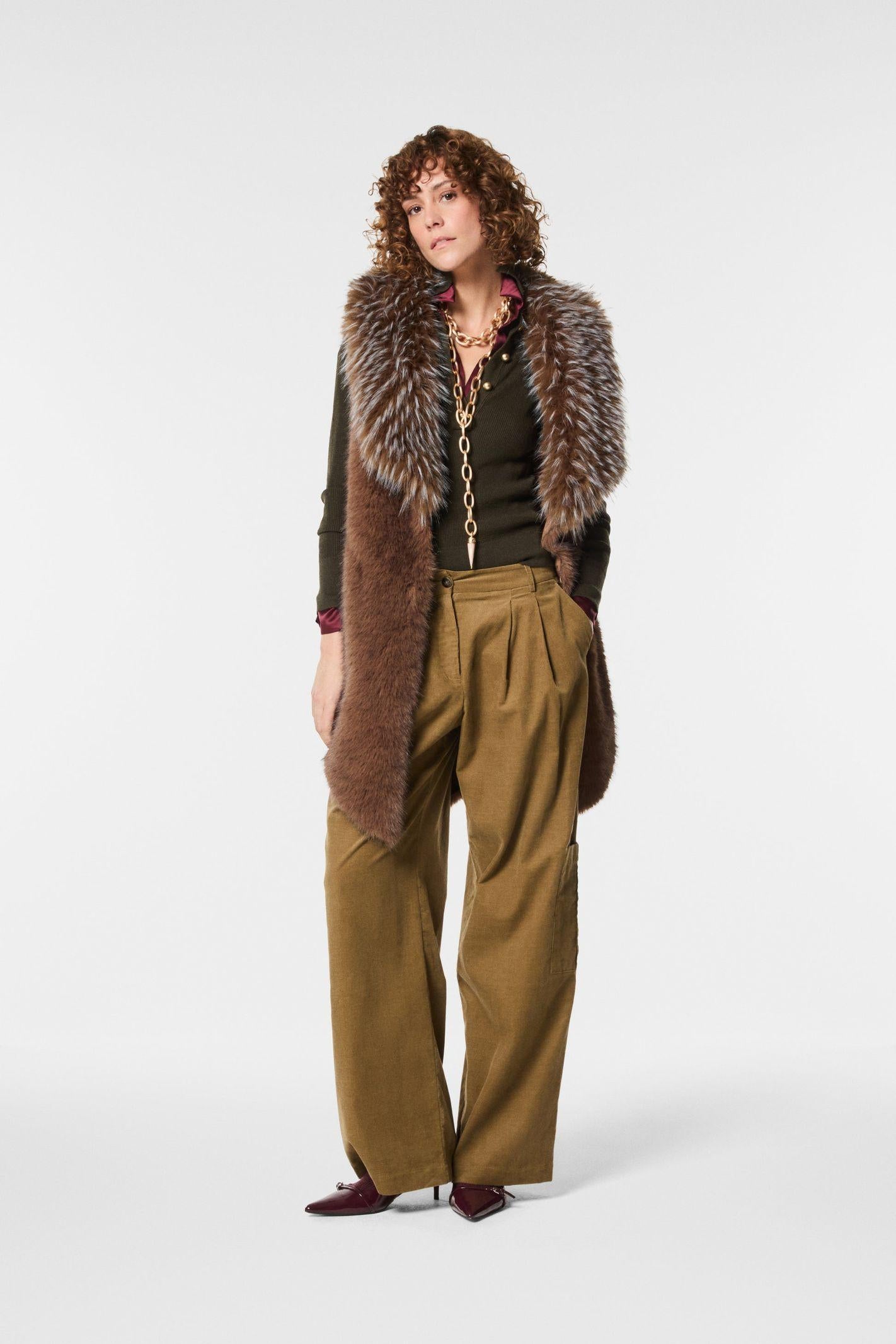 Gilet in ecovolpe piuma 40BBPIUMA 0605 NENETTE 