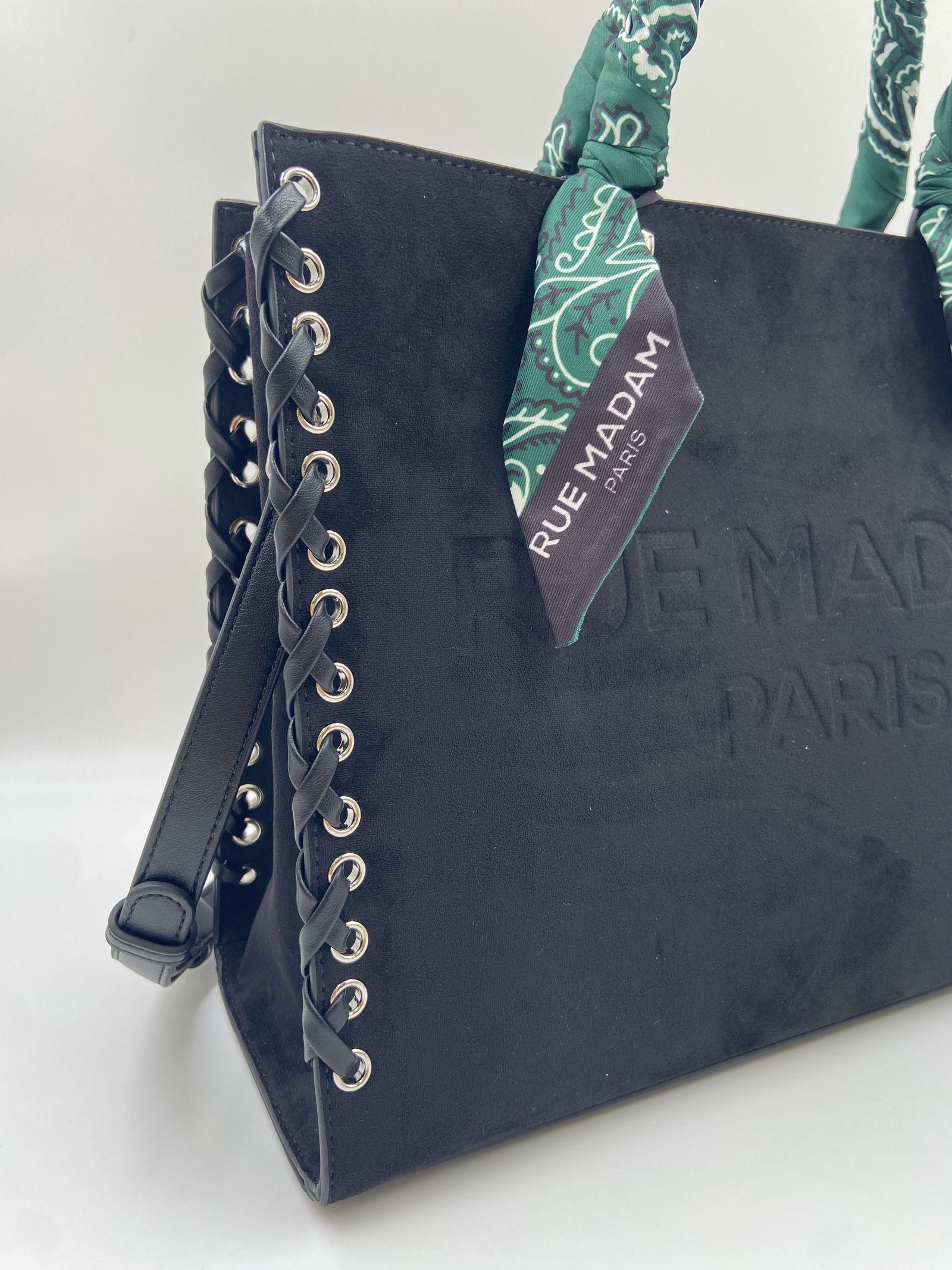 Borsa Apache nera 1481 NERO RUE MADAM PARIS 