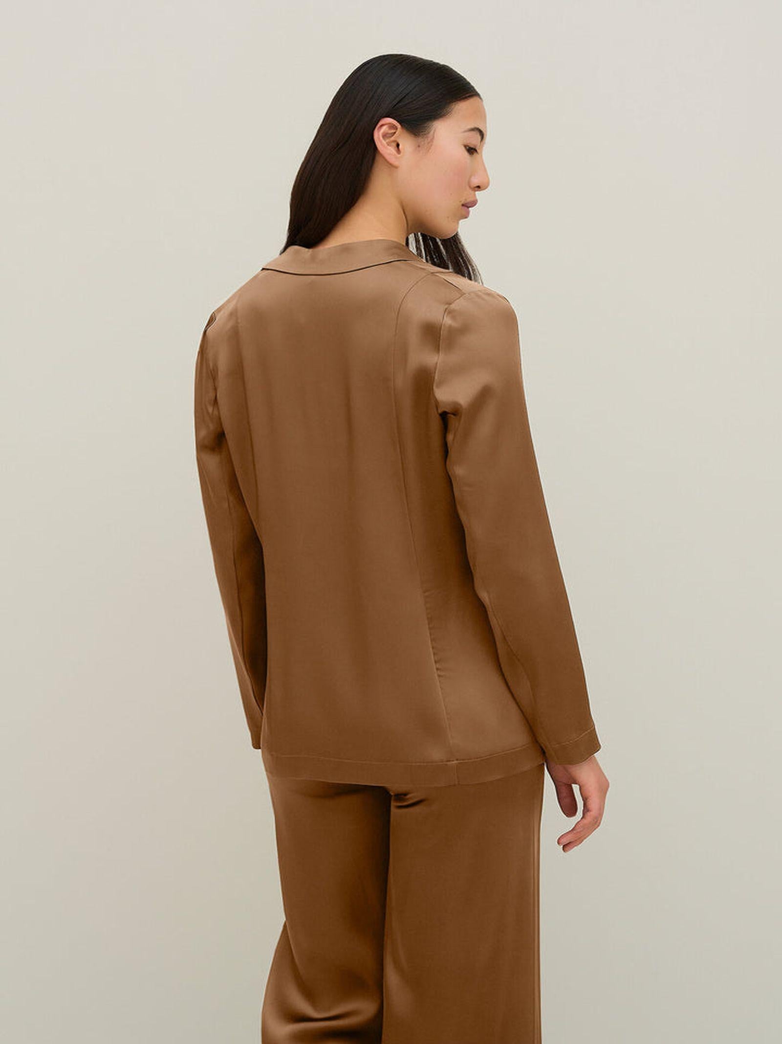 Giacca monopetto in satin IROM12 D1 23 CARLA G. 