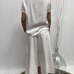 T- shirt girocollo satinata - Ofelia MS2003 BIANCO OFELIA 