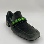 Mocassino in velluto PJ602D VERDE JEANNOT 