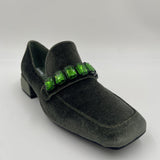 Mocassino in velluto PJ602D VERDE JEANNOT 